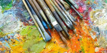 Paint and brushes
