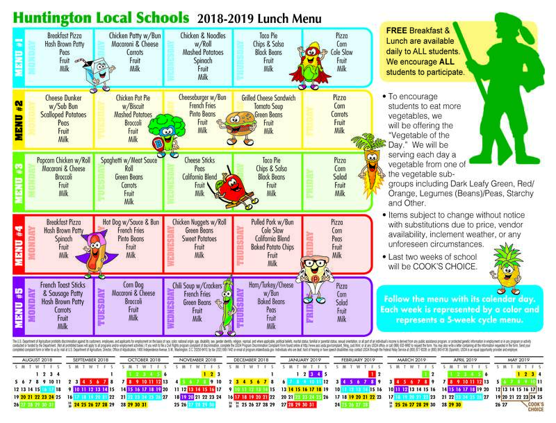 kankakee school district lunch menu calendar